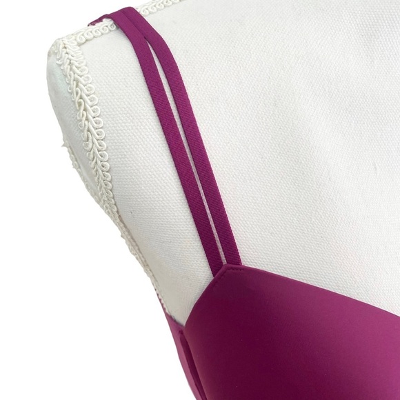 Victorias Secret Bra Size 32DD Push Up Magenta Fuschia Underwire Padded Contour - Picture 4 of 11